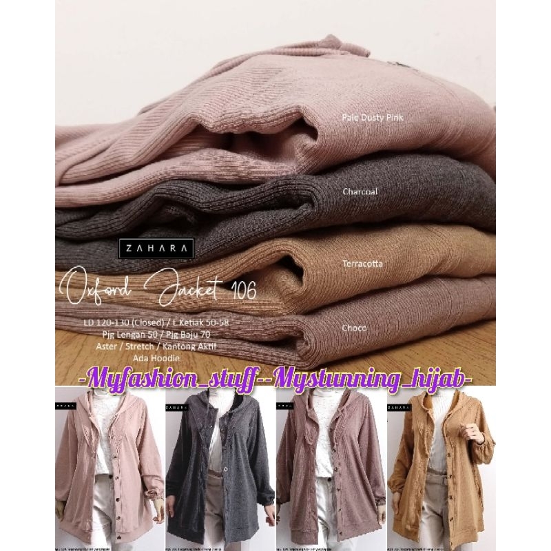 OXFORD JACKET 106 By Zahara | Jaket Wanita Bahan Aster Stretch LD 120-130cm (Closed) ; L Ketiak 50-5