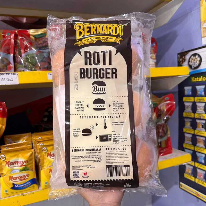 

Bernardi roti burger polos isi 6