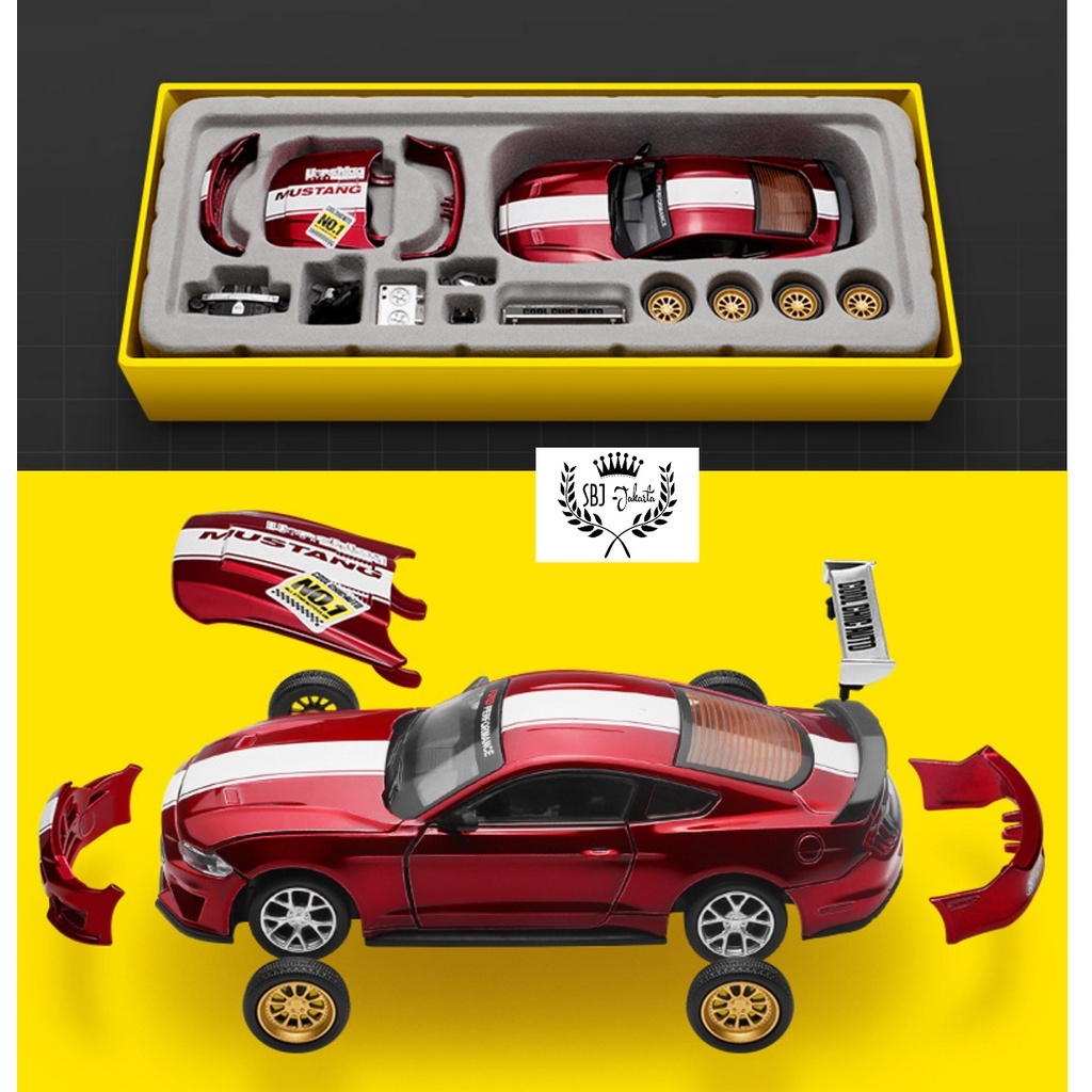 Diecast Mobil Ford Mustang Gt Landrover Defender Suzuki Jimny Diy Series Skala 1:42 Original Cca