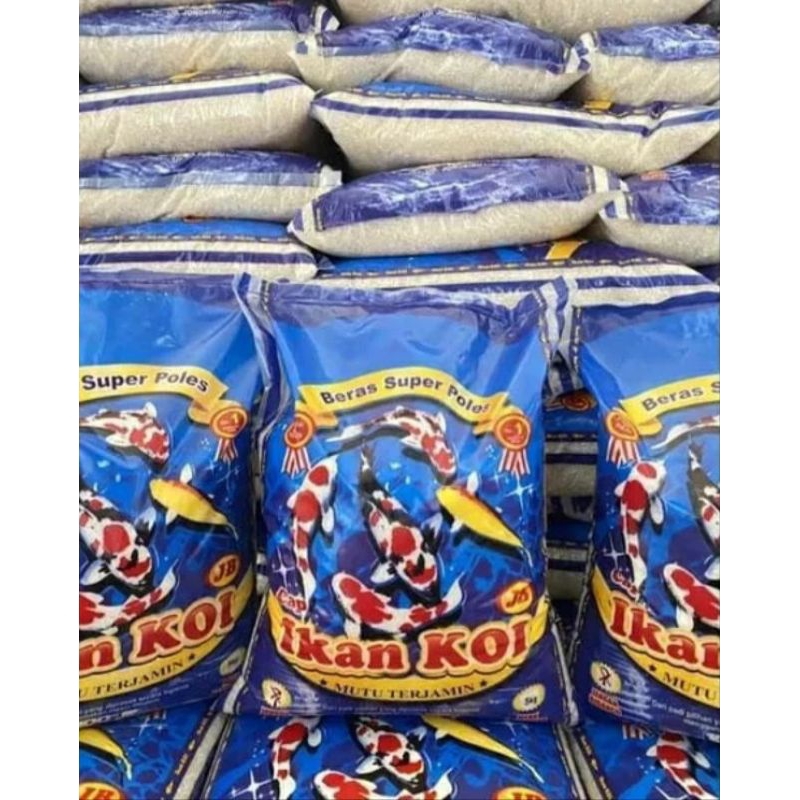 

Beras putih cap koi biru 5 kg