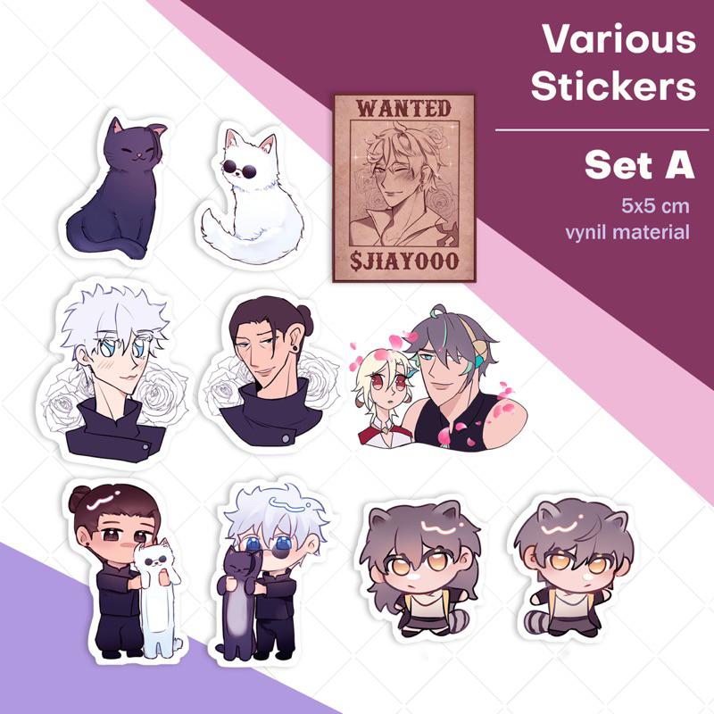 

Various Stickers - Genshin Impact, Honkai Starrail, Satosugu