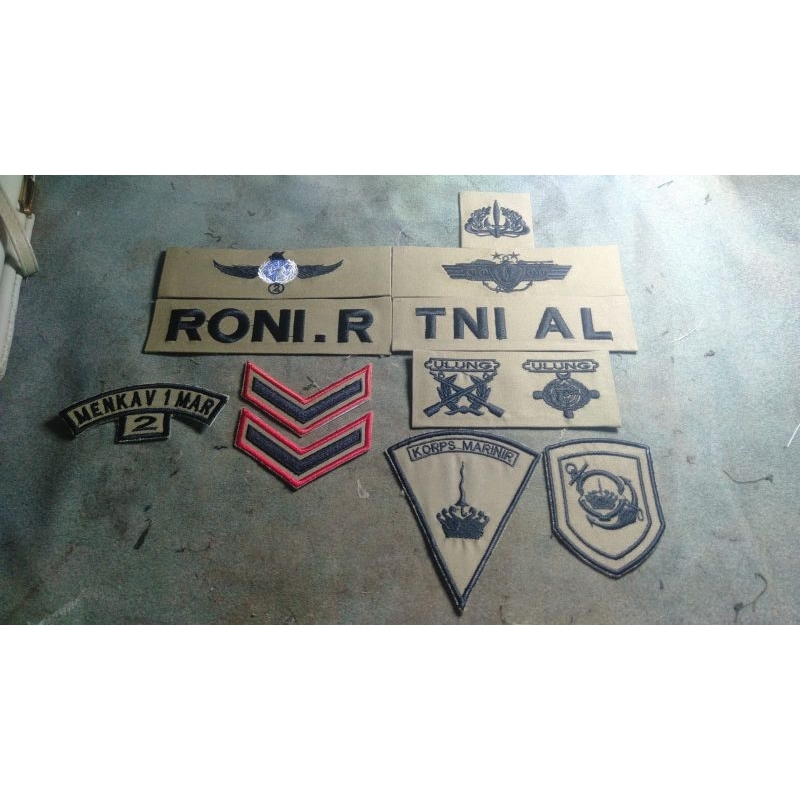 Bordir/Brevet/Papan Nama/ Atribut PDL TNI AL