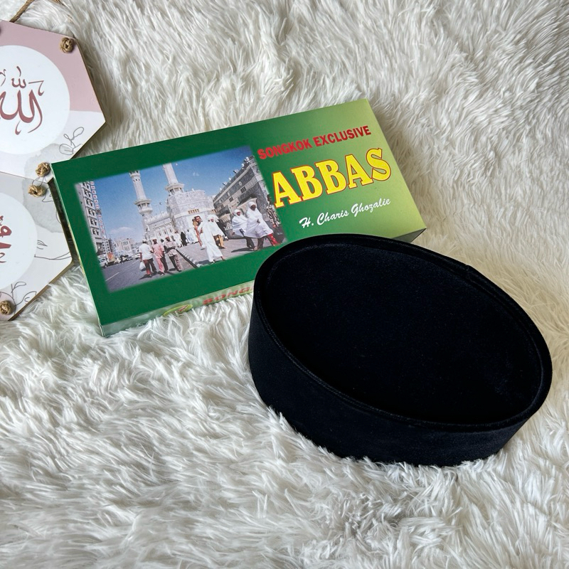 PECI SONGKOK HITAM KOPIAH ANAK DEWASA ABBAS POLOS MURAH