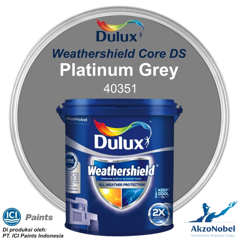 CAT DULUX WEATHERSHIELD 2.5 LT - PLATINUM GREY 40351
