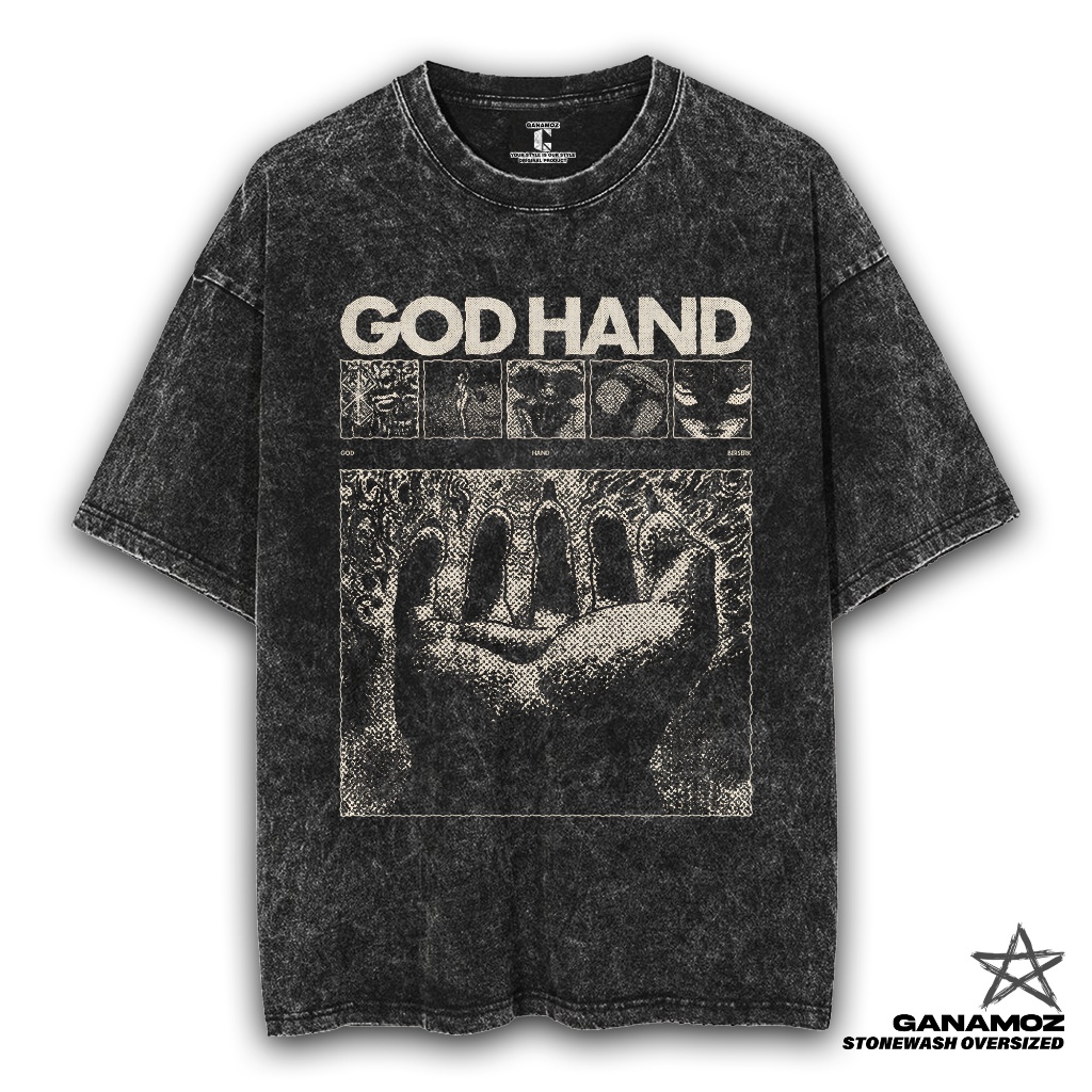 KAOS OVERSIZE PRIA / KAOS OVERSIZE WANITA / KAOS WASHED / KAOS DISTRO PRIA / KAOS ANIME BERSERK "GOD