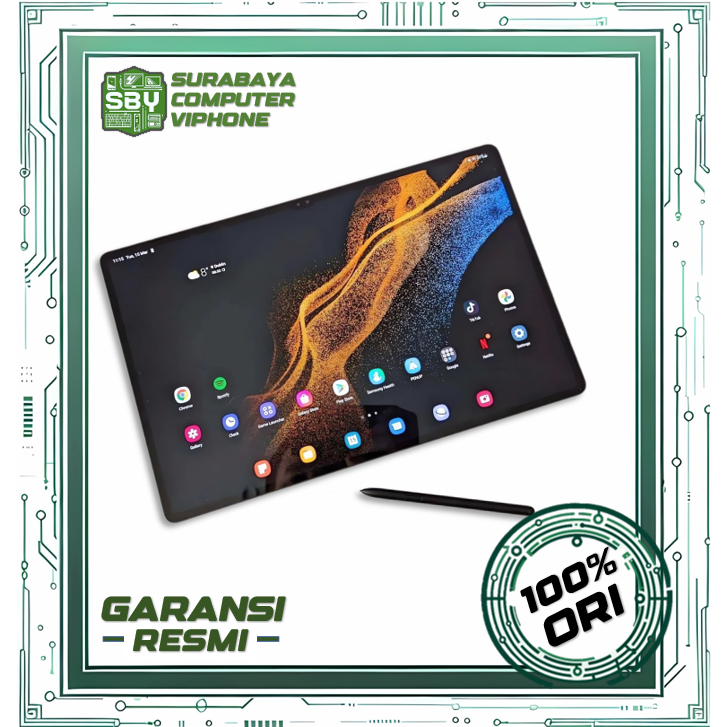 Samsung Galaxy Tab S9 Ultra | Dynamic AMOLED 2X | Snapdragon 8 Gen 2 | IP68 | Garansi Resmi