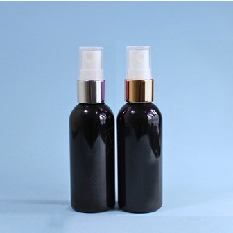 Botol Spray 60ml Hitam Tutup Silver Gold / Botol 60ml Black Spray Gold Spray Silver / Mist Spray 60 