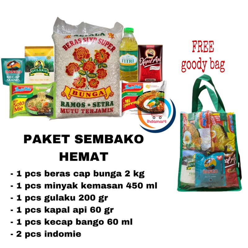 

1212 Paket Sembako Murah Hampers Pengajian Santunan Syukuran murah