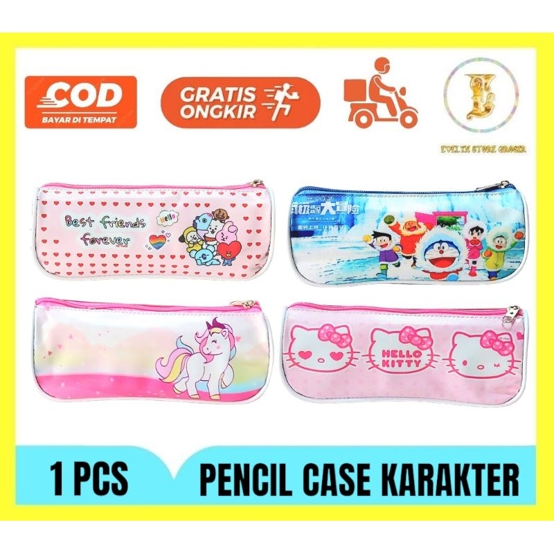 

pencil case Tempat pensil Resleting Besar Karakter Kartun