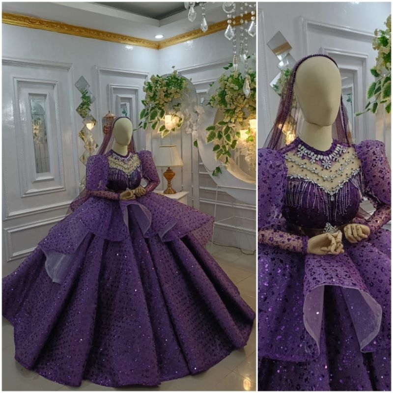 GAUN PENGANTIN BARBIE EKOR MEWAH | GAUN PENGANTIN MUSLIM MODERN | BAJU PENGANTIN | BUSANA PENGANTIN