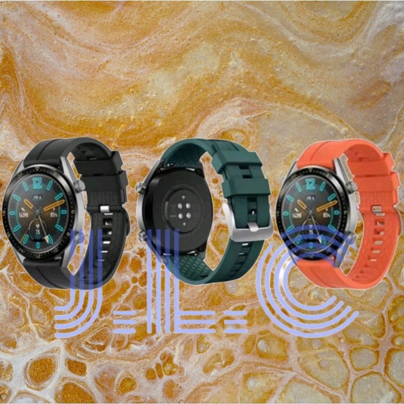 Strap Silikon Watch Band Rubber Karet Huawei Watch GT 6 2e 1 2 3 4 5 Pro 46mm Tali Jam Tangan Watch 