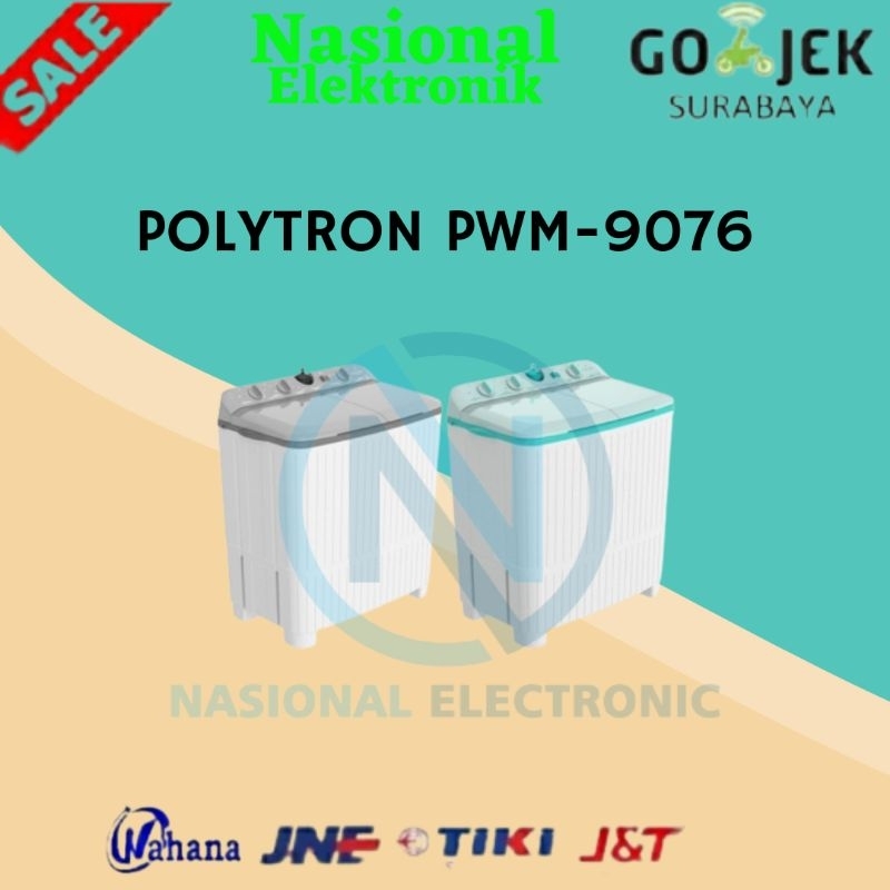MESIN CUCI POLYTRON PWM-9076/MESIN CUCI POLYTRON/MESIN CUCI POLYTRON 2 TABUNG/MESIN CUCI POLYTRON HI