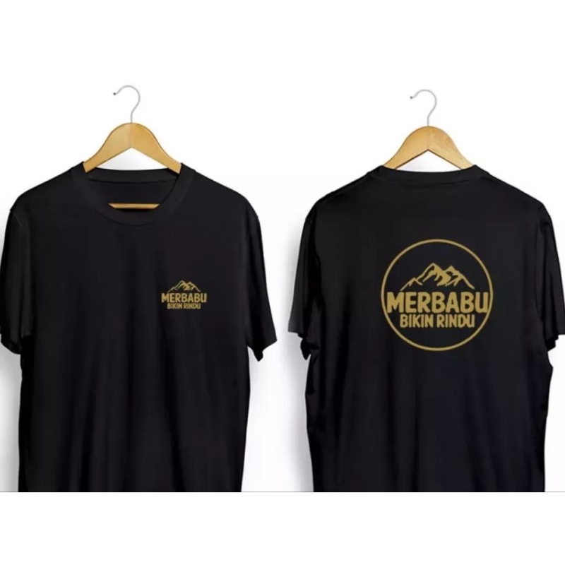 Kaos Distro | MERBABU BIKIN RINDU | Kaos Pendaki Gunung | Kaos Gunung Merbabu Katun Combed 30s Premi
