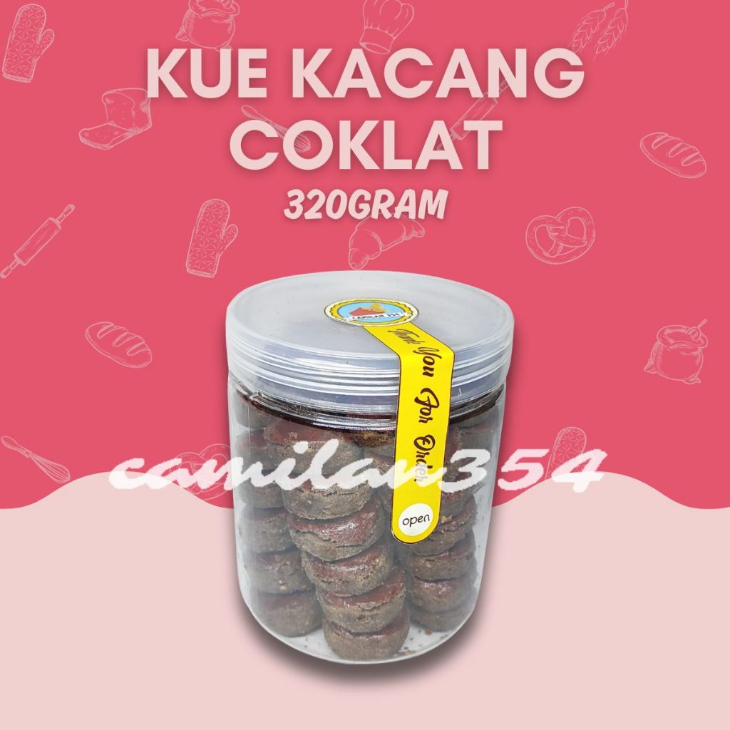 

[TOPLES] Kue Kacang Coklat By Aulia Royana - 320gr / Roti Kacang Coklat Premium Manis Gurih Renyah