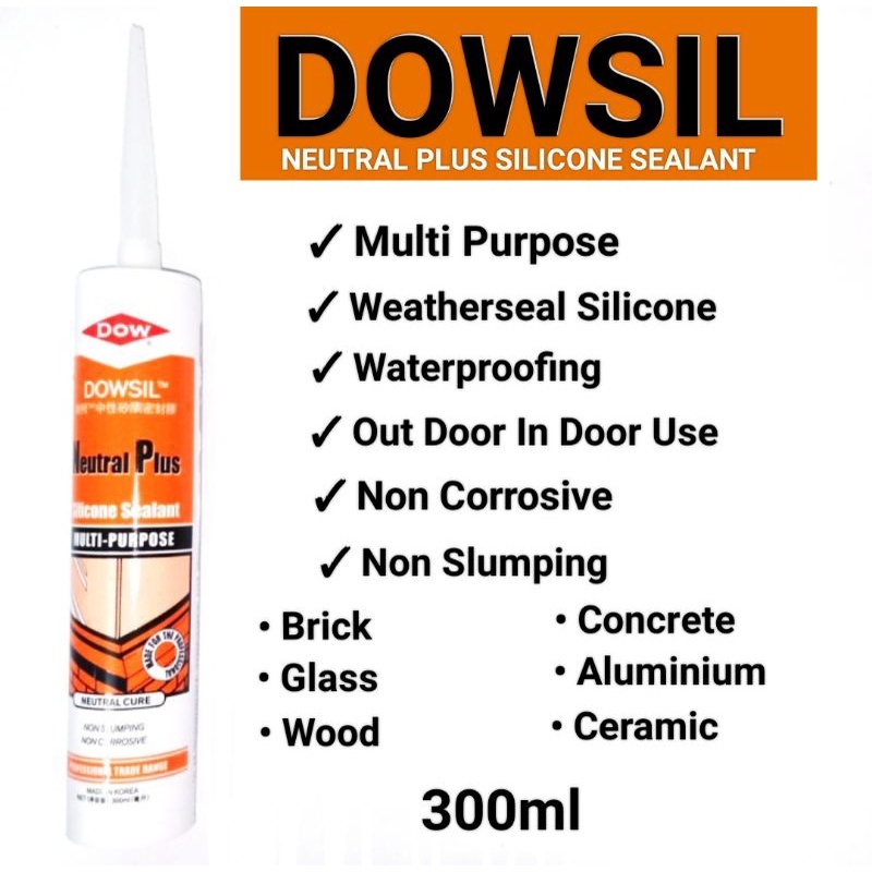 Silicone Sealant DOWSIL NEUTRAL PLUS / Lem Kaca Dowsil Netral Plus