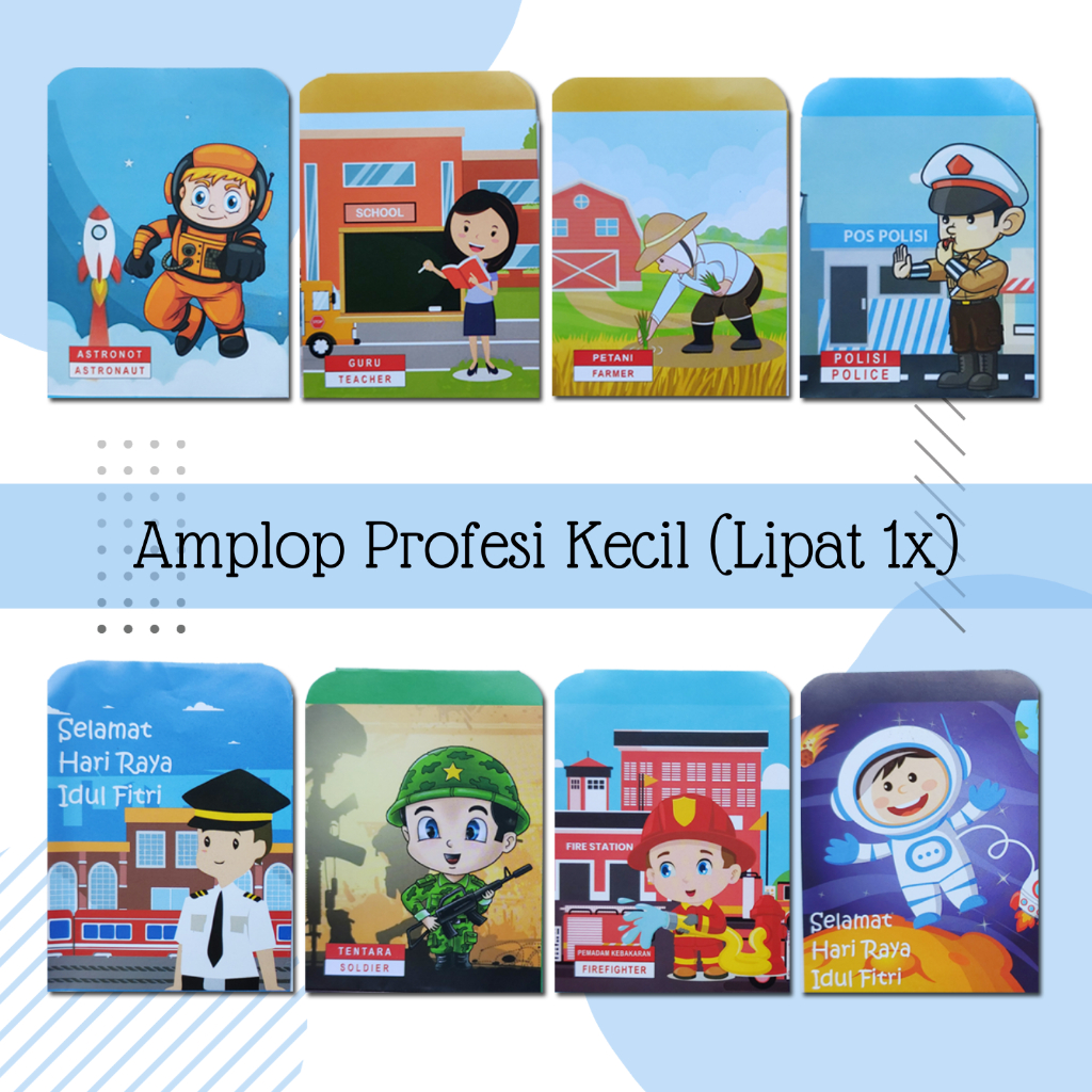 

Amplop Lebaran Profesi - Ukuran Kecil Lipat 1x - Bahan Artpaper