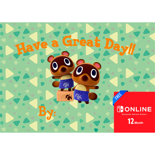 KARTU KOLEKTOR ANIMAL CROSSING NINTENDO ONLINE BONUS NSO