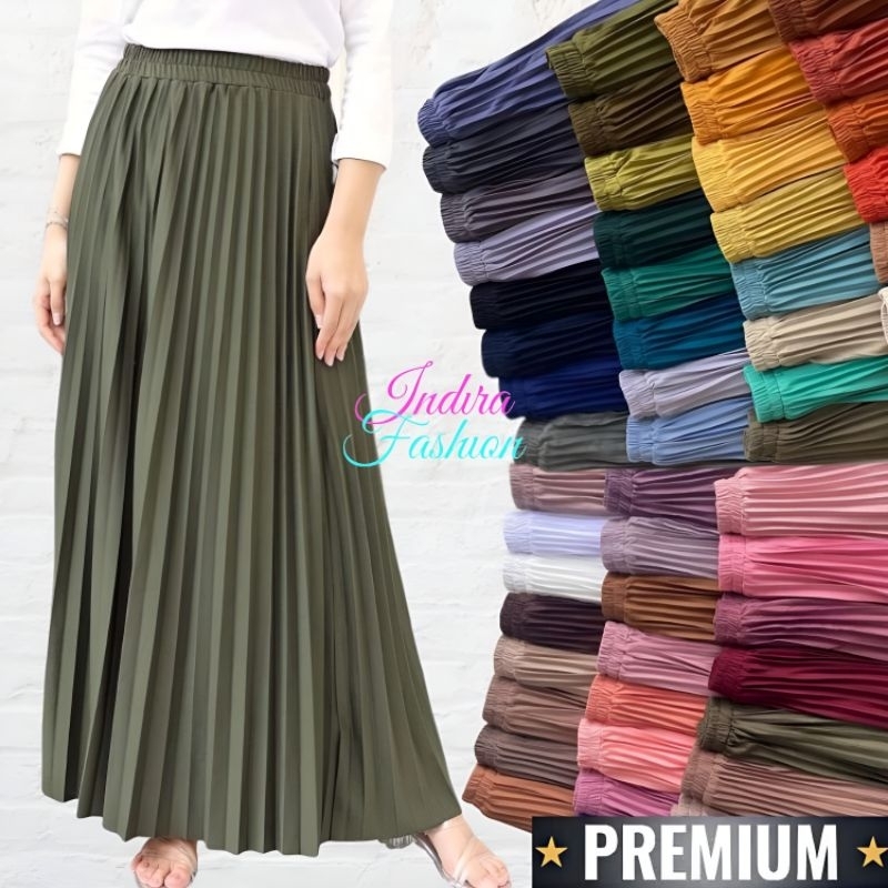 Rok panjang plisket mayung hyget premium