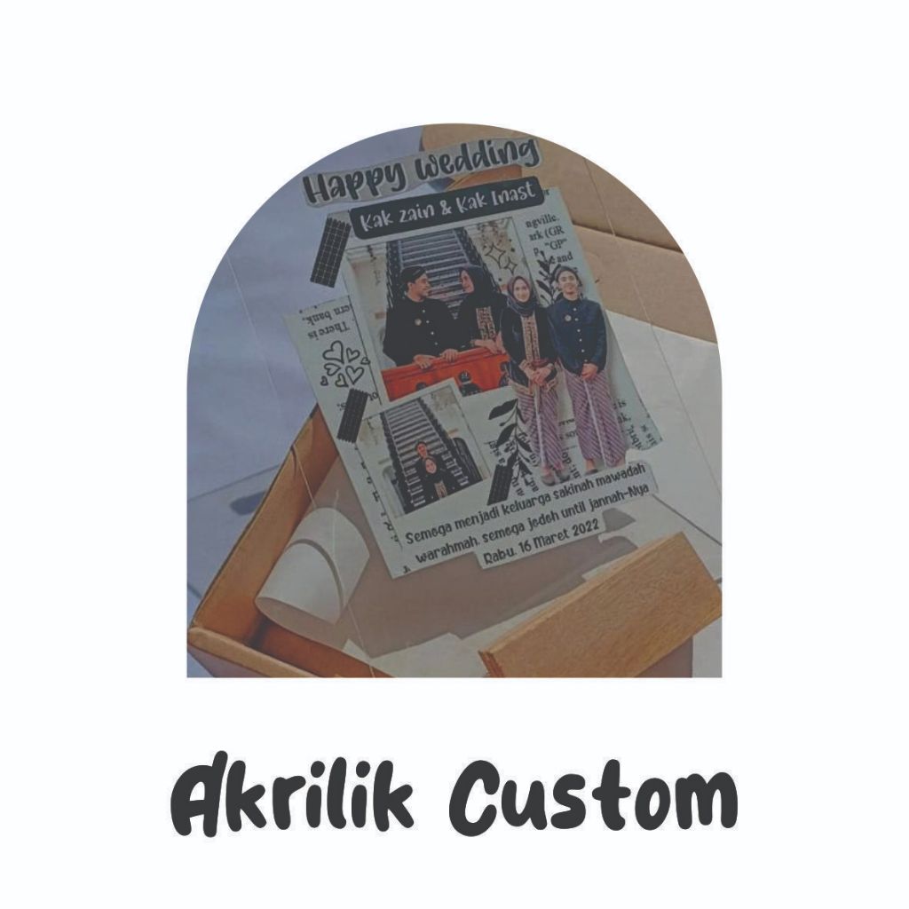 AKRILIK CUSTOM KADO WISUDA kado ultah kado Wedding gif box kado sempro