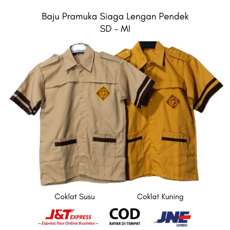 Baju Seragam Sekolah Pramuka SD MI Siaga Lengan Pendek Laki Laki Perempuan