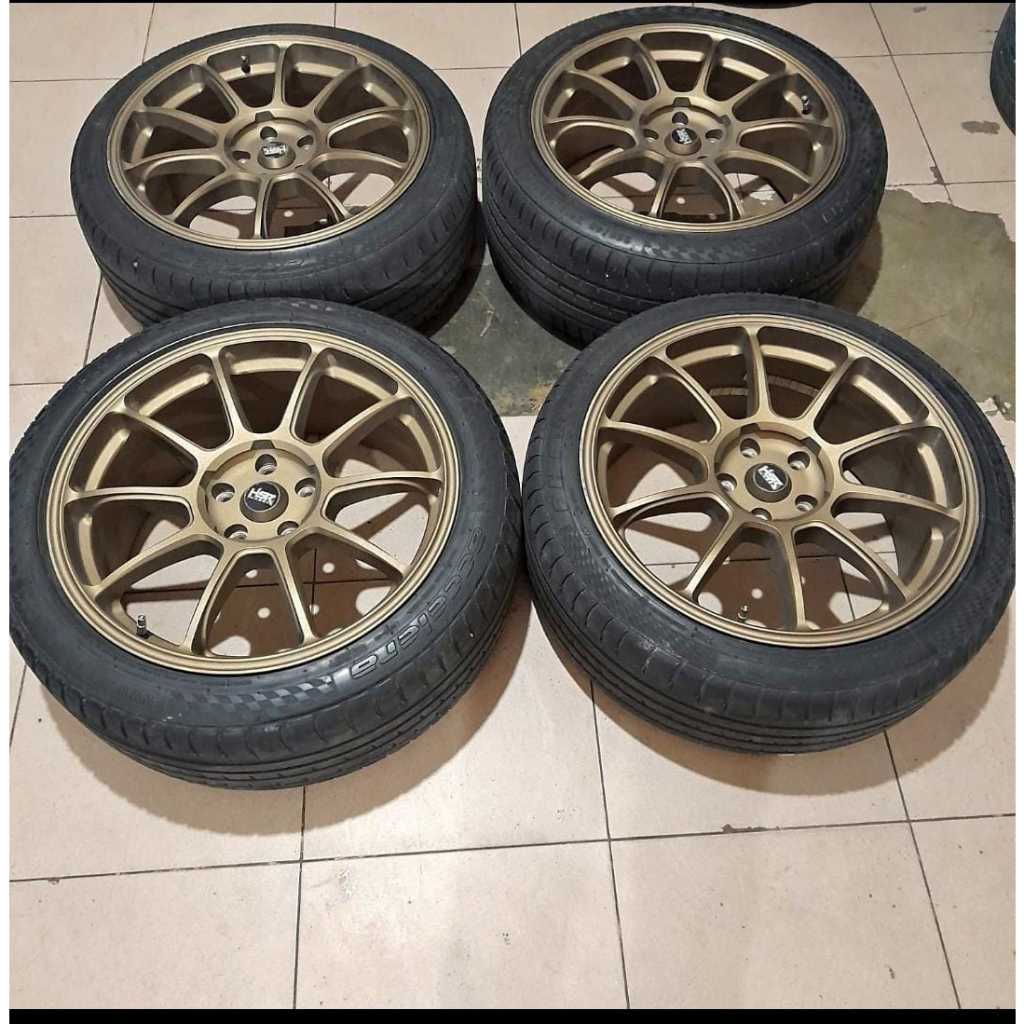 VELG MOBIL BEKAS SEKEN HSR ZICO RING 19 LEBAR 8,5 PCD 5X114 + BAN PHI 235/225 40 R19 UNTUK CIVIC ACC