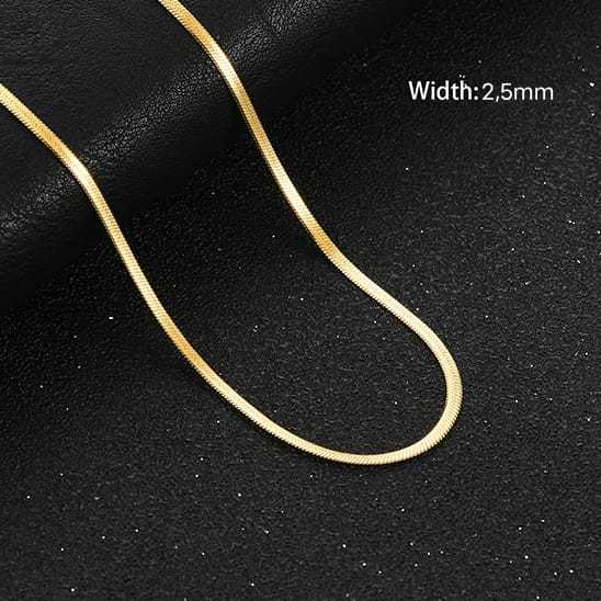 Kalung Titanium Pria Kalung Titanium Gepeng Kalung Titanium Pipih Titanium Kalung Pria Wanita Anti K