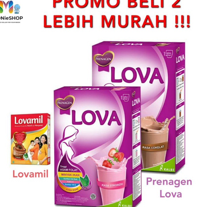 Terbatas Susu Lovamil 12gr Prenagen Lova vanila coklat strawberry Prenagen Lova