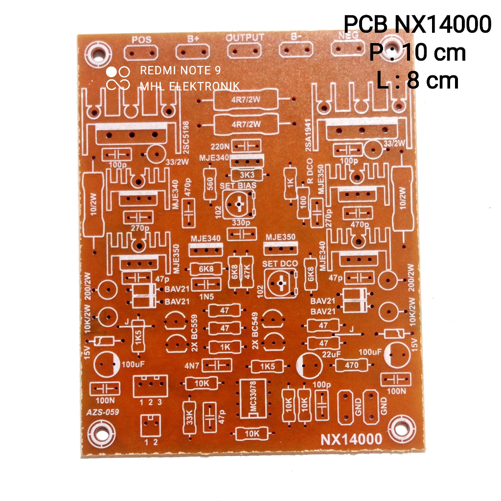 PCB NX14000 INBAL NX14000 INPUT BALANCE FIBER FR4 BY Habib NEW PCB POWER AMPLIFIER NX14000