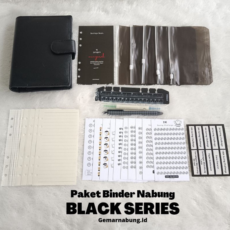 

SHOPEE MALL Paket Binder Nabung Keuangan Black Series Saving Challenge Sinking Fund murah