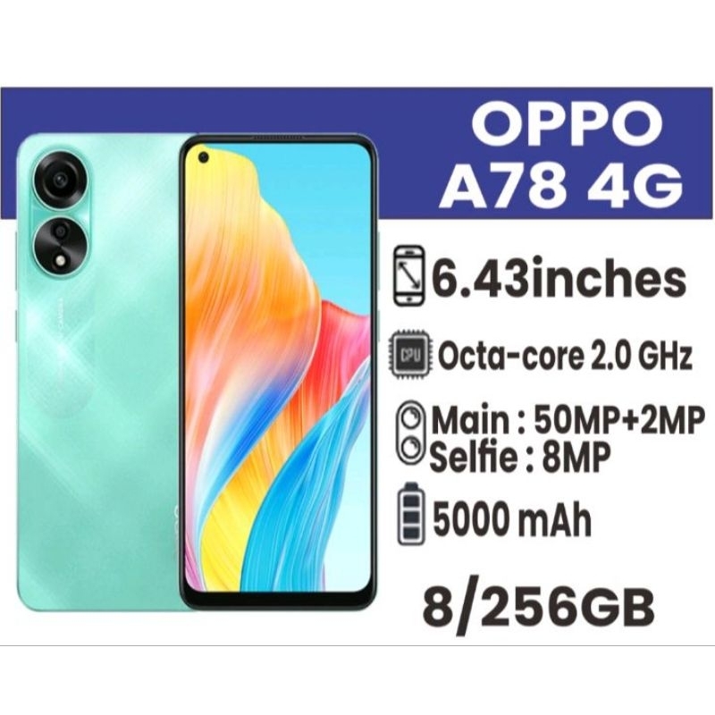 Oppo A78 ram 8/256