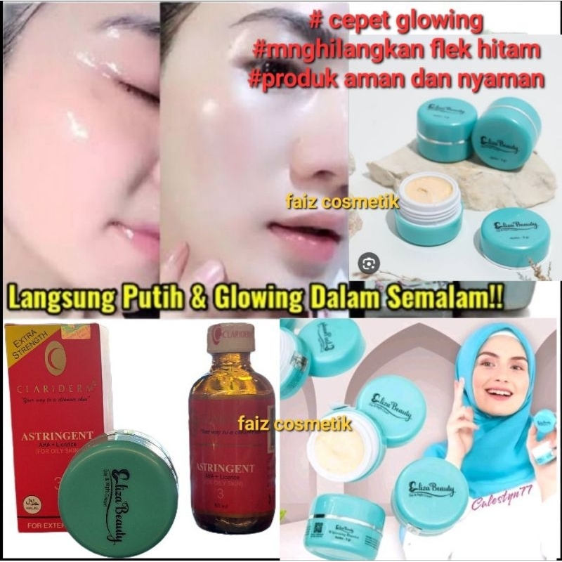 ELIZA BEAUTY CREAM ASLI 1000% ORIGINAL 2IN1 SIANG & MALAM(Lebih Praktis & Ekonomis)