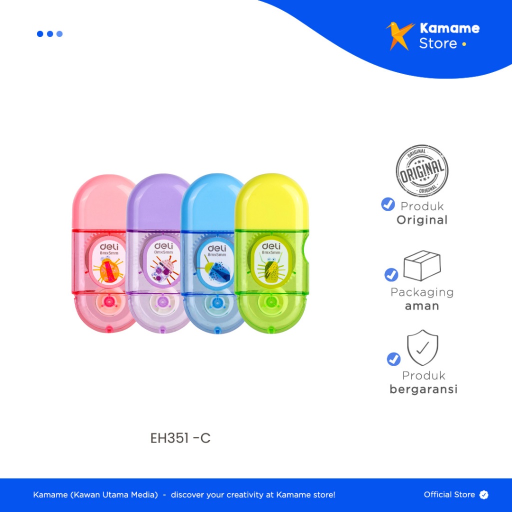 

Deli Correction Tape - EH351 8MX5MM - Kamame