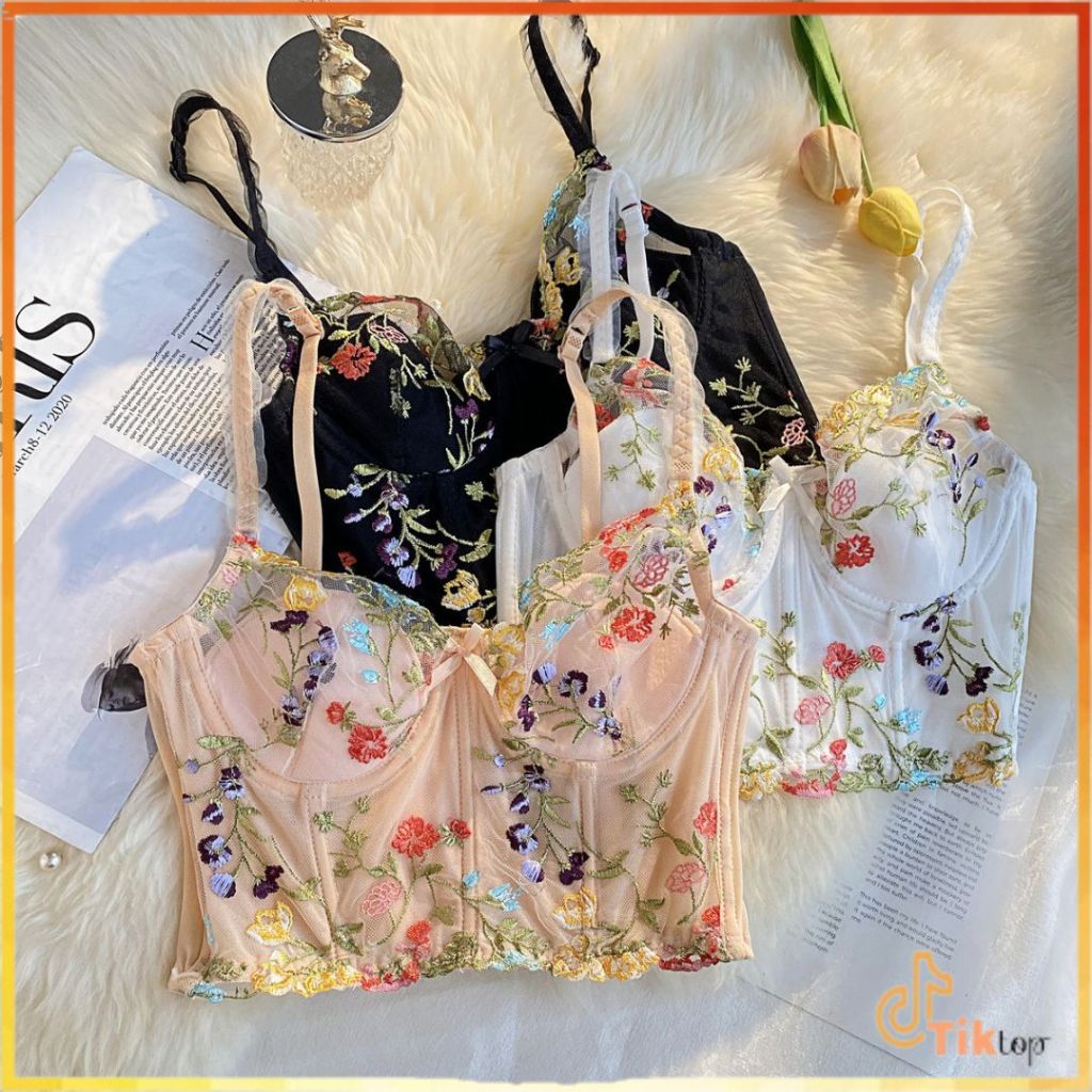 PROMO TiktopBra BH Push Up Renda Berkawat Wanita Import Sport Beha Korea Fashion Remaja Cantik