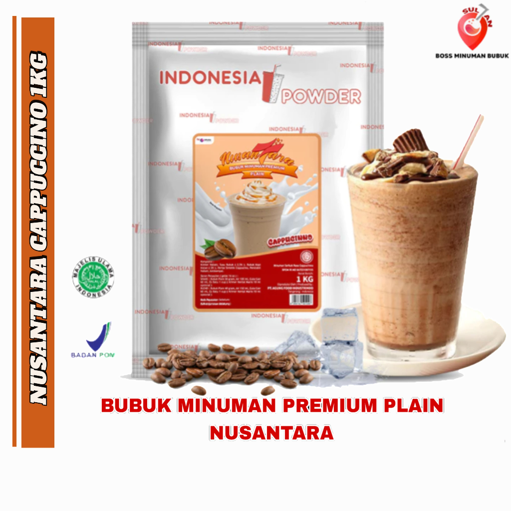 

NUSANTARA Minuman Bubuk Tanpa Gula Rasa Cappuccino / Cappuccino Instan Powder Drink 1Kg