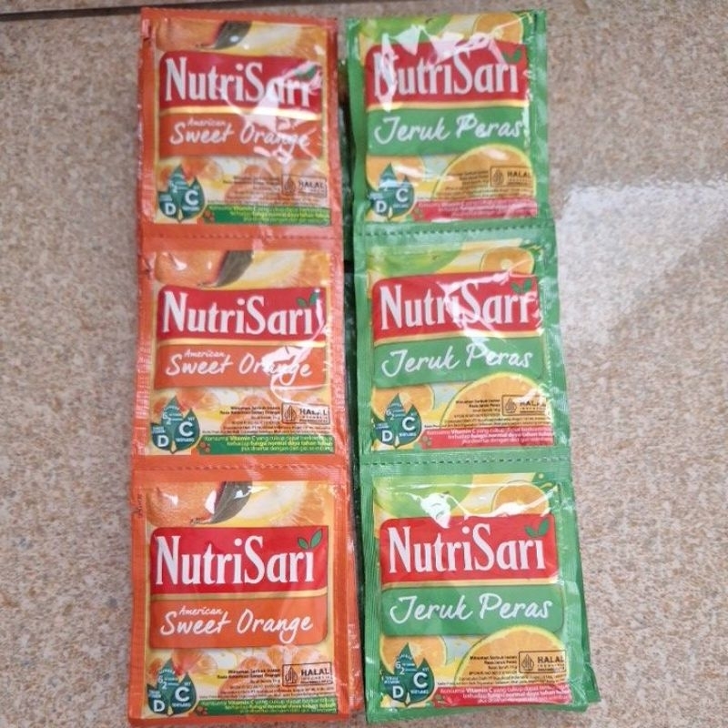 

Nutrisari sweet orange/jeruk peras renceng 10 pcs