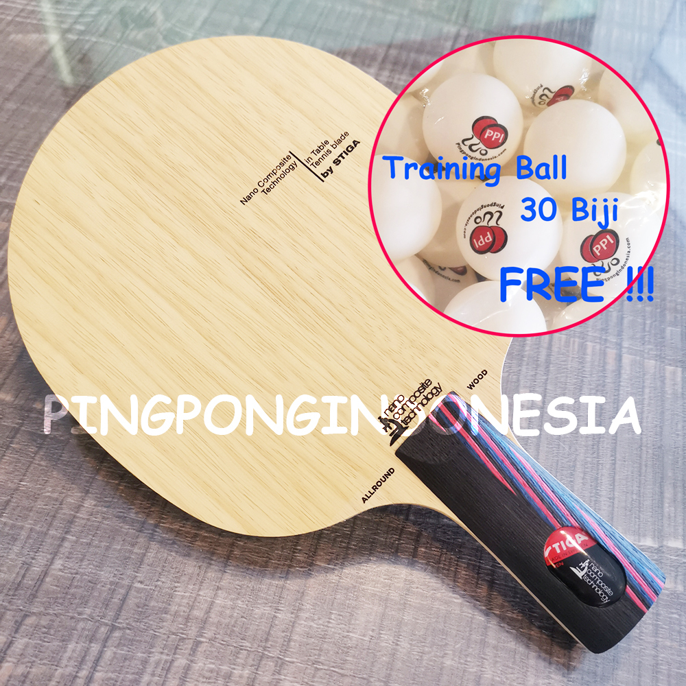 Stiga Allround Wood NCT JTTAA - Penhold - Blade Kayu Pingpong Tenis Meja Bat Bet