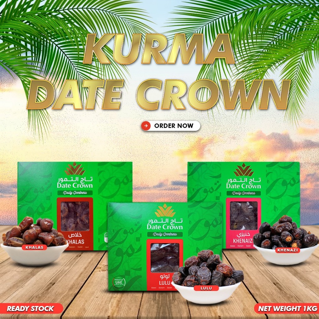 KURMA DATECROWN LULU1KG/ KURMA LULU 1KG/ DATECROWN/ KURMA LULU