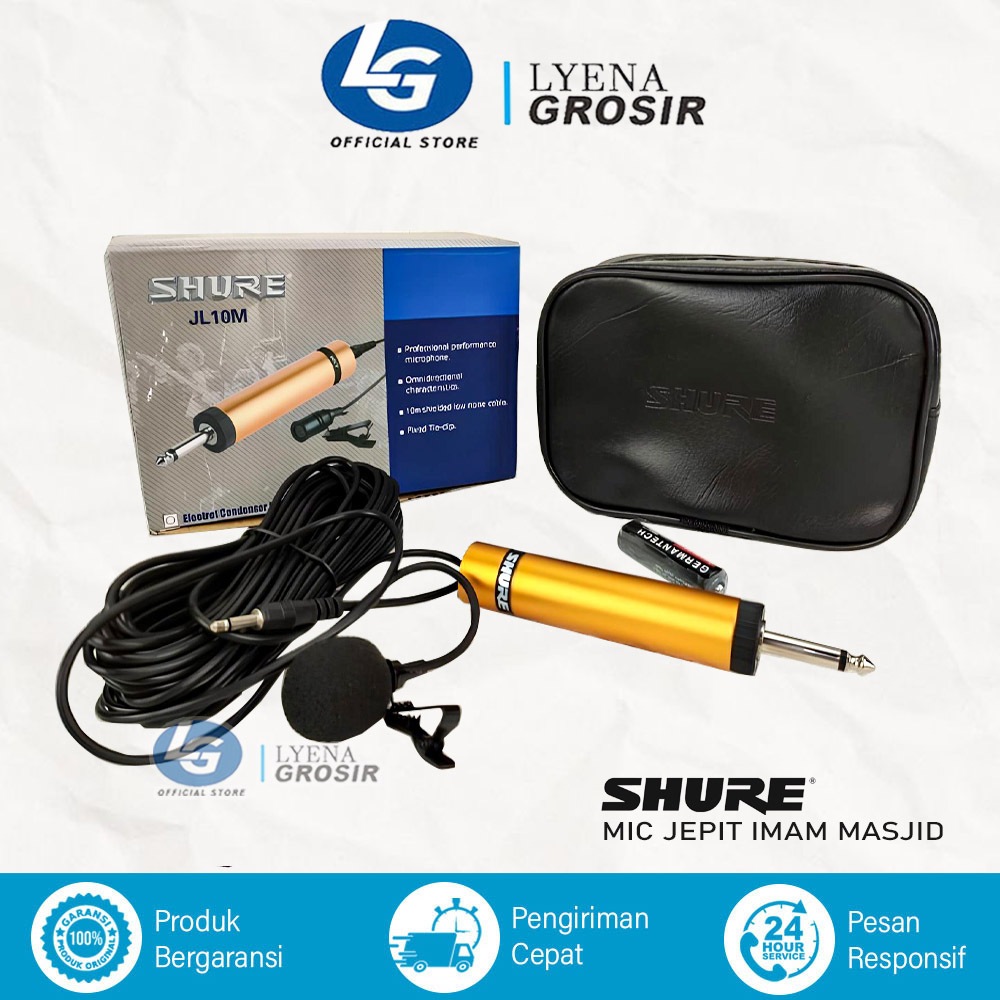 SHURE JL10M Mic Imam Masjid Ceramah Condenser Omnidirectional Microphone