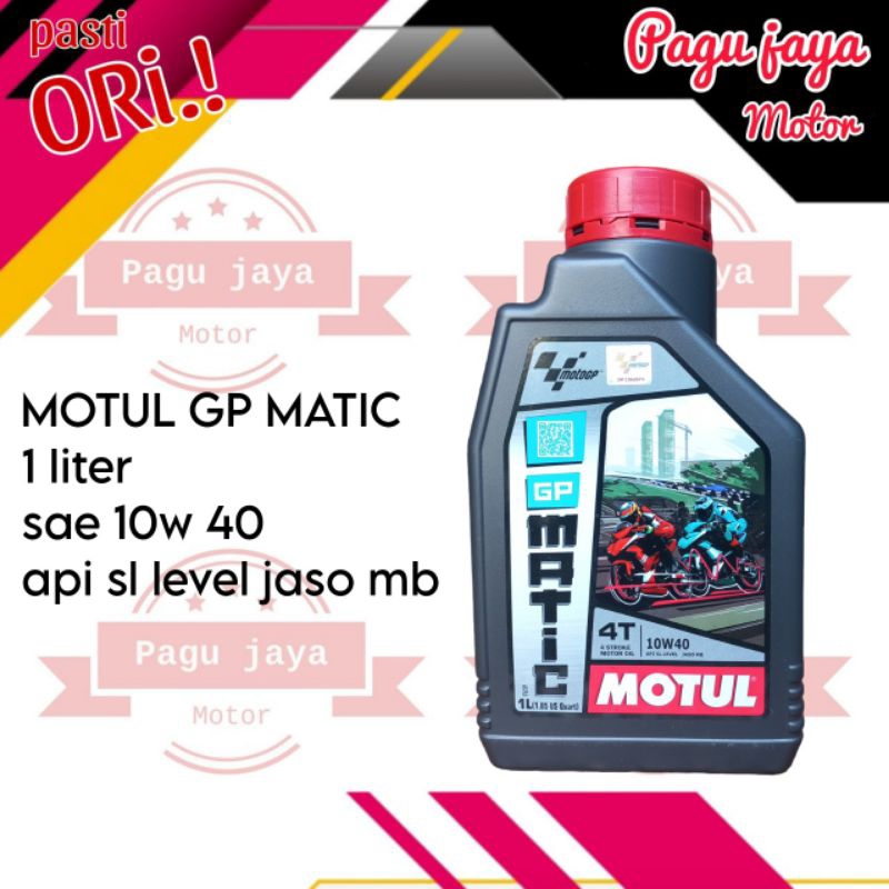 MOTUL GP MATIC 1liter sae 10w 40 oli mesin motor matic