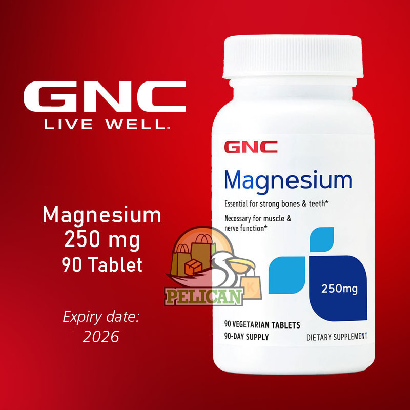 GNC Magnesium 250 mg Vegetarian, 90 tablet