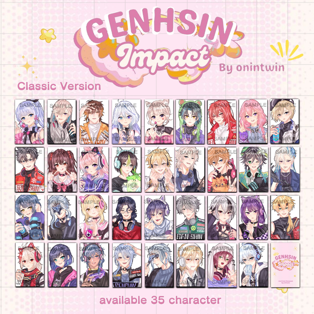 Genshin Impact Photocard Classic version by Onintwin / keychain genshin impact