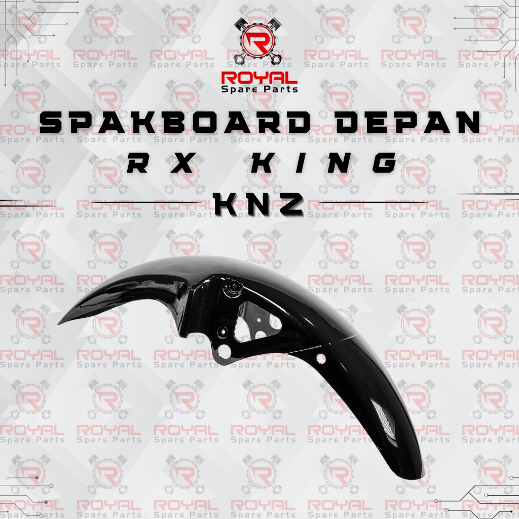 SPAKBOR SPACKBORD DEPAN RX KING RXK RXKING HITAM & SILVER ORIGINAL KNZ