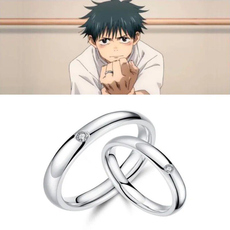Cincin Couple titanium Yuta Jujutsu Kaisen Ring Anime Yuta Okkotsu Couple Gift Free Box LOVE