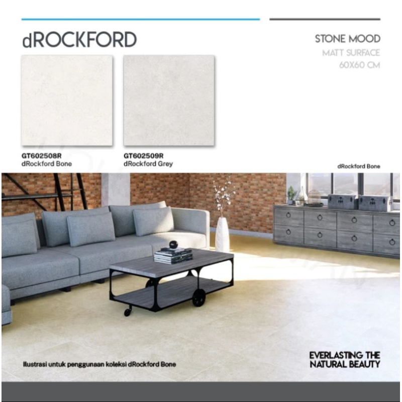 Roman Granit GT602508R dRockford Bone 60x60 / lantai granit roman / granit murah / roman granit