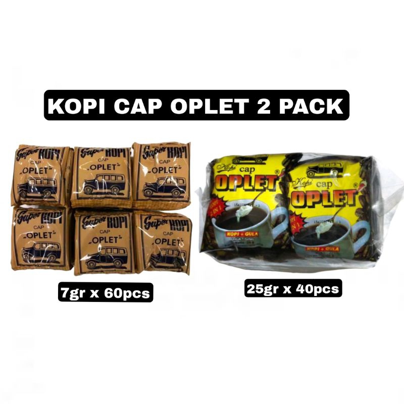 

(PAKET 2 PACK) KOPI CAP OPLET + GULA/TANPA GULA