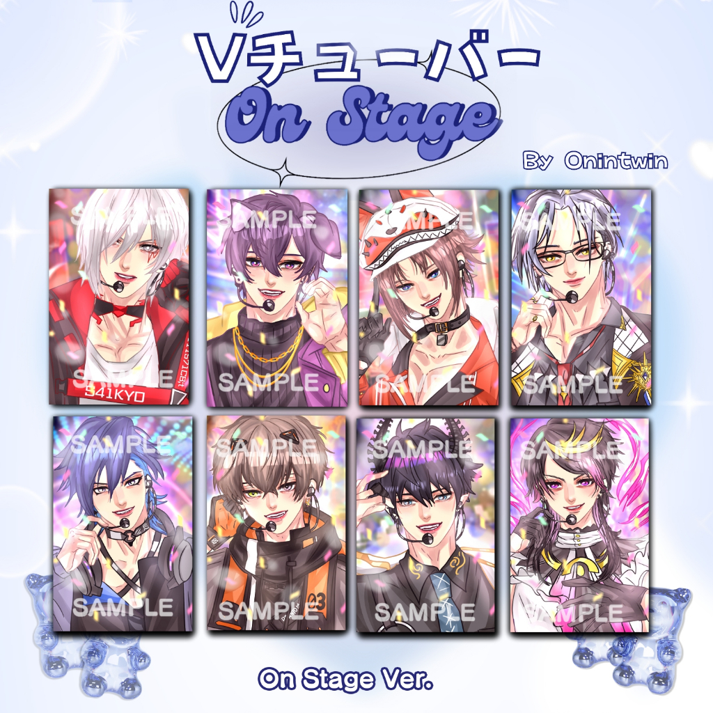 Vtuber NIJISANJI EN photocard by onintwin / noctyx , luxiem , shxtou , xsoleil , iluna keychain