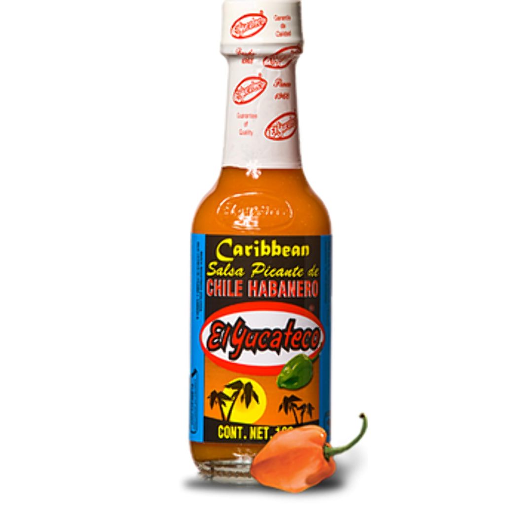 

El Yucateco Chile Habanero Caribbean Salsa Hot Sauce Saus Sambal Mexico