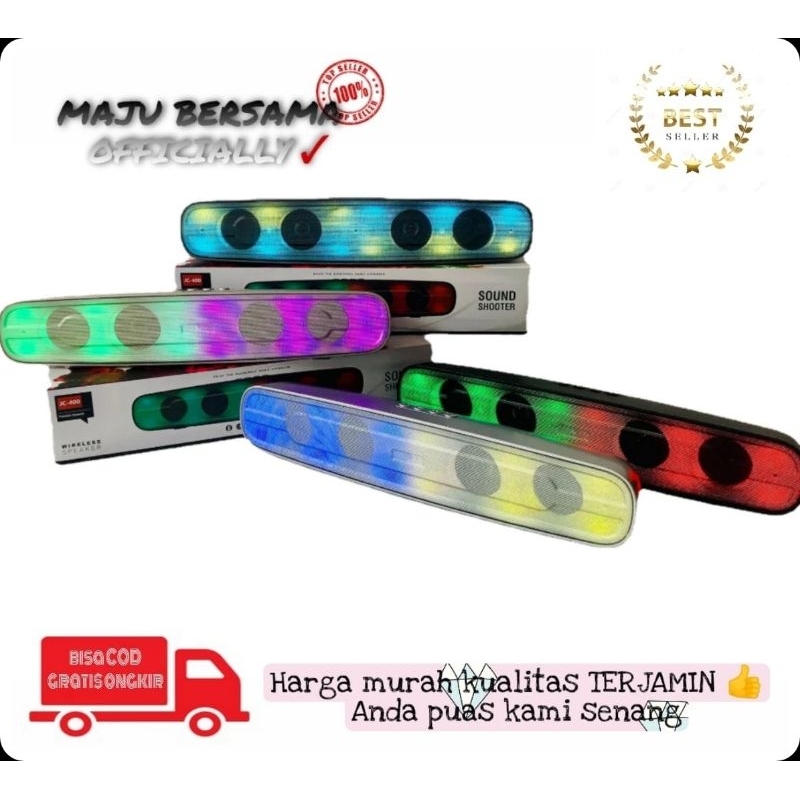 MB - Speaker Bluetooth RGB LED Light Colorful JC-400 High Power Sound / Speaker Wireless JC 400 Nirk