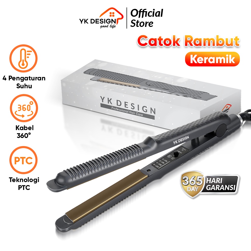 1212 YK DESIGN YK162 Catokan Pelurus Rambut Catokan Rambut Lurus  Curly buruan