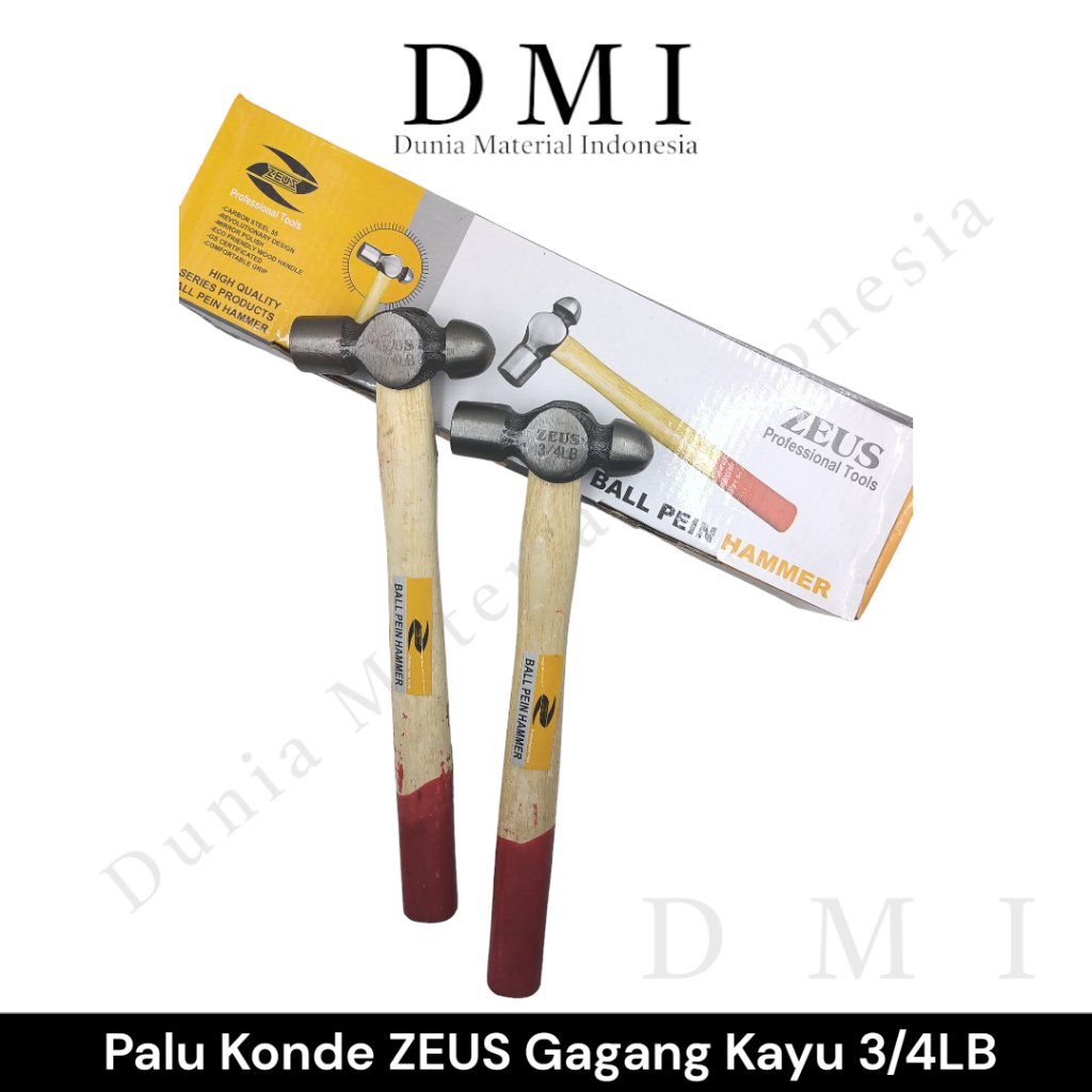Palu Konde ZEUS 3/4LB Gagang Kayu | Palu Getok | Martil GG Kayu (1PC)